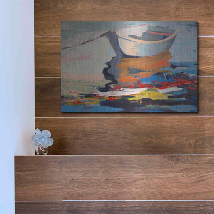 Luxe Metal Art 'Boathouse Rebel' by Beth Forst, Metal Wall Art,16x12