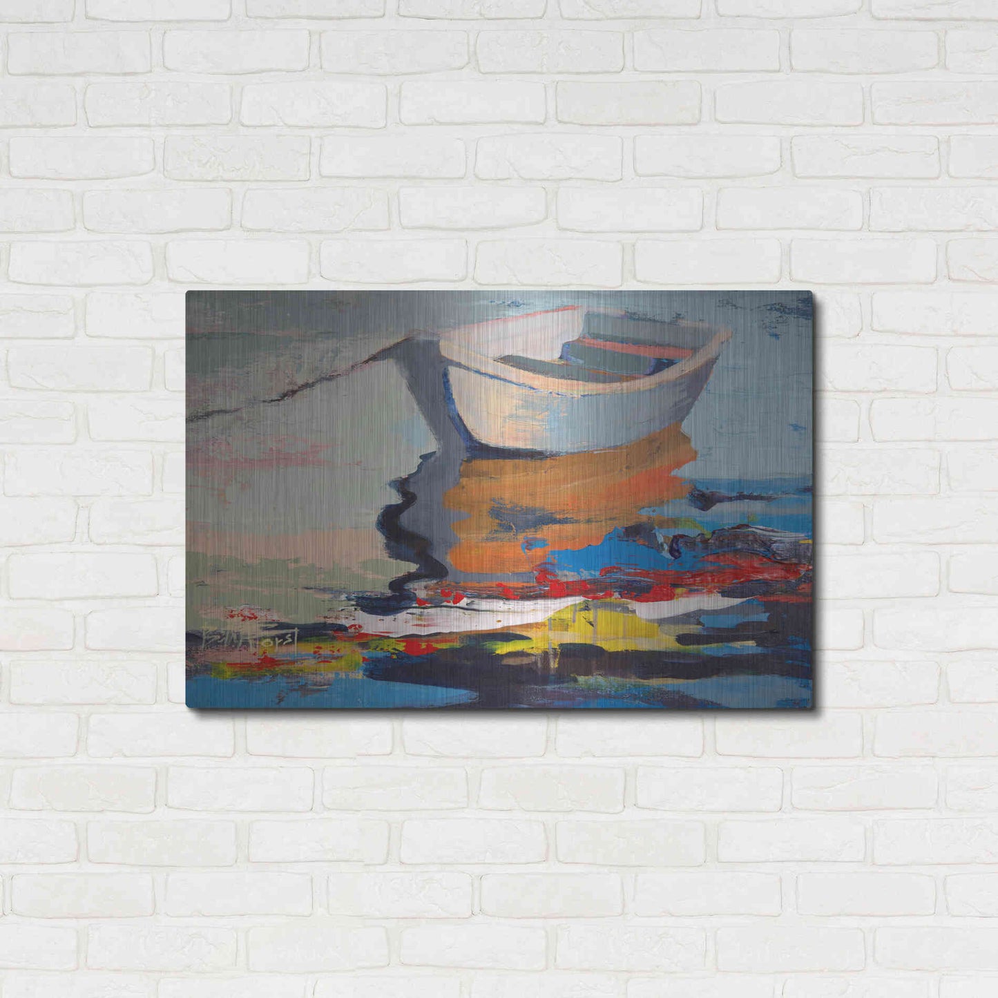 Luxe Metal Art 'Boathouse Rebel' by Beth Forst, Metal Wall Art,36x24