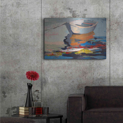 Luxe Metal Art 'Boathouse Rebel' by Beth Forst, Metal Wall Art,36x24