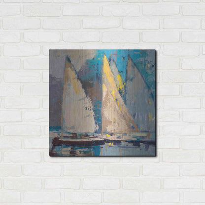 Luxe Metal Art 'Breeze  Sail and Sky' by Beth Forst, Metal Wall Art,24x24