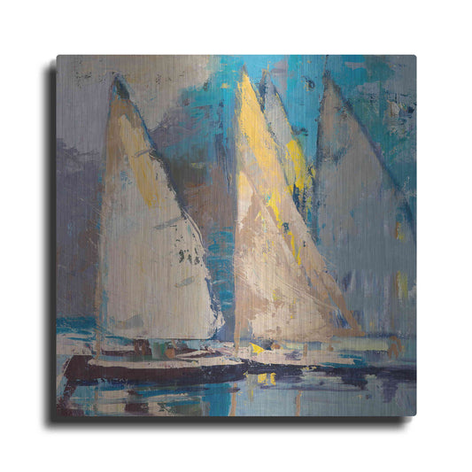 Luxe Metal Art 'Breeze  Sail and Sky' by Beth Forst, Metal Wall Art