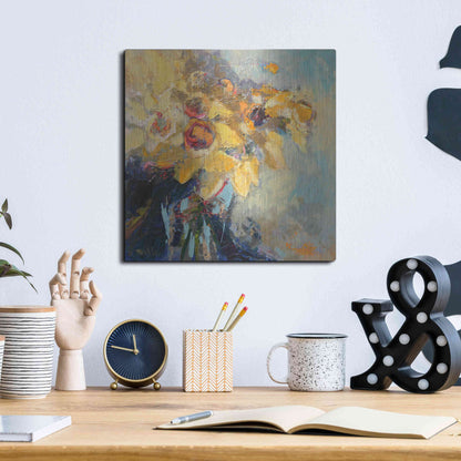 Luxe Metal Art 'Daffy Do' by Beth Forst, Metal Wall Art,12x12