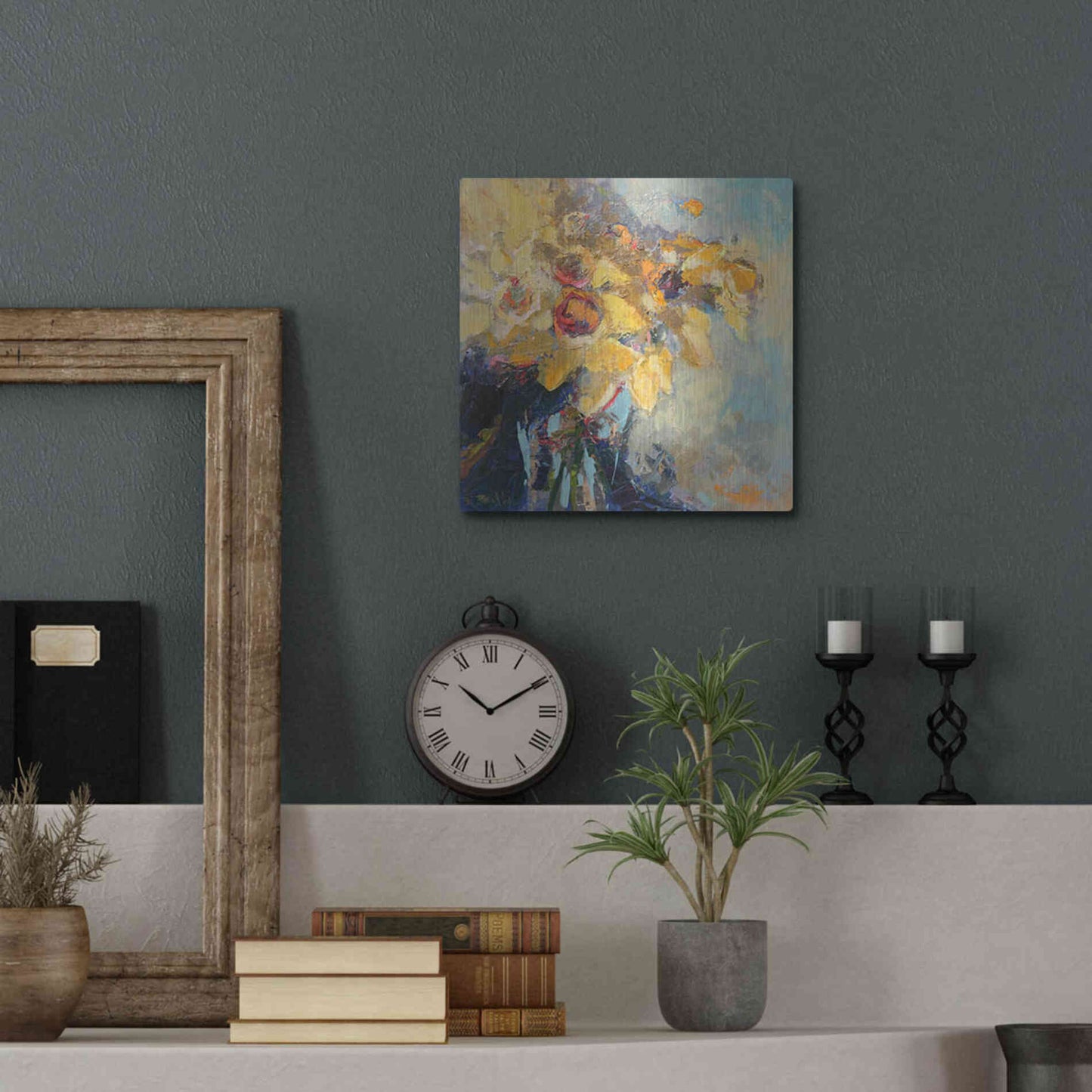 Luxe Metal Art 'Daffy Do' by Beth Forst, Metal Wall Art,12x12