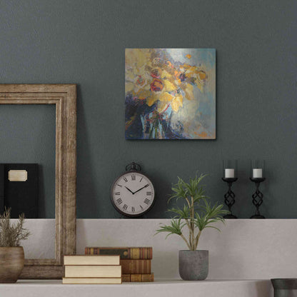 Luxe Metal Art 'Daffy Do' by Beth Forst, Metal Wall Art,12x12