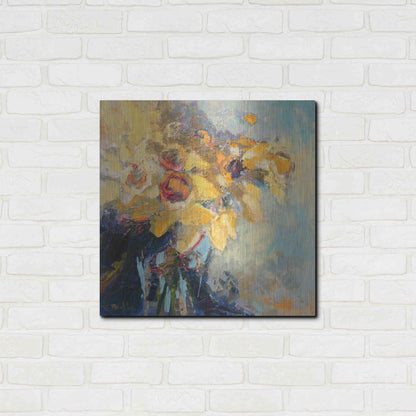 Luxe Metal Art 'Daffy Do' by Beth Forst, Metal Wall Art,24x24