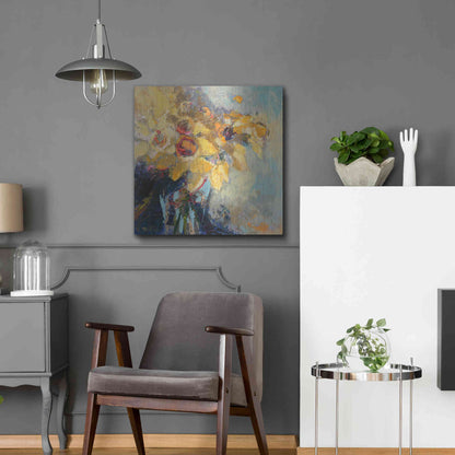 Luxe Metal Art 'Daffy Do' by Beth Forst, Metal Wall Art,24x24