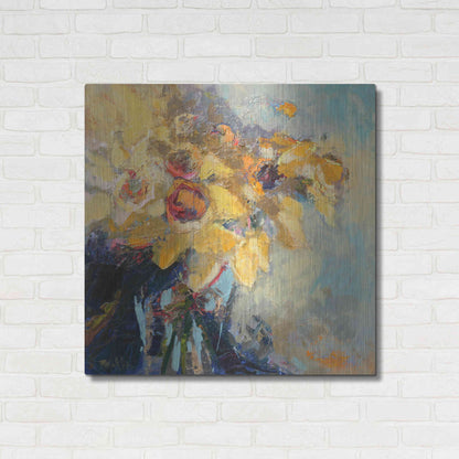 Luxe Metal Art 'Daffy Do' by Beth Forst, Metal Wall Art,36x36