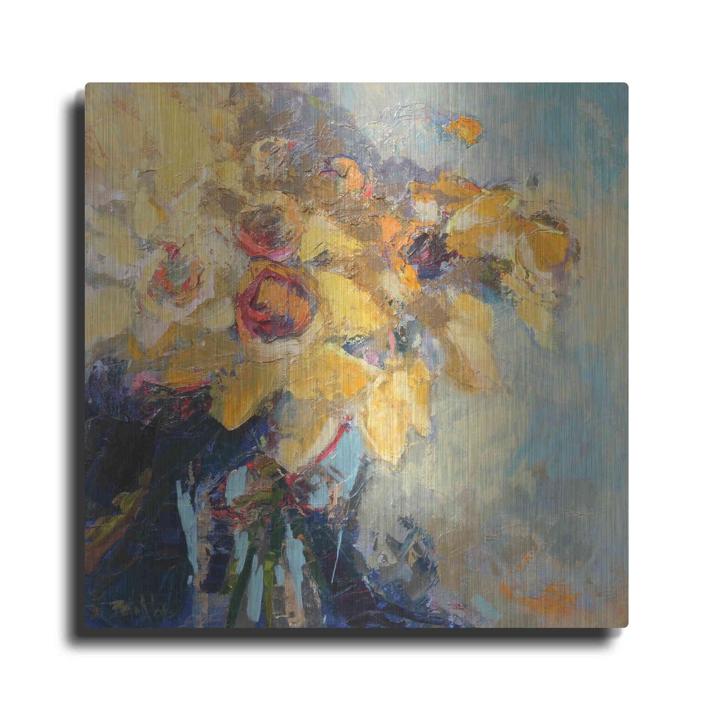 Luxe Metal Art 'Daffy Do' by Beth Forst, Metal Wall Art