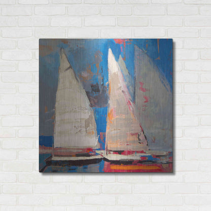 Luxe Metal Art 'Ghost Sailing' by Beth Forst, Metal Wall Art,36x36