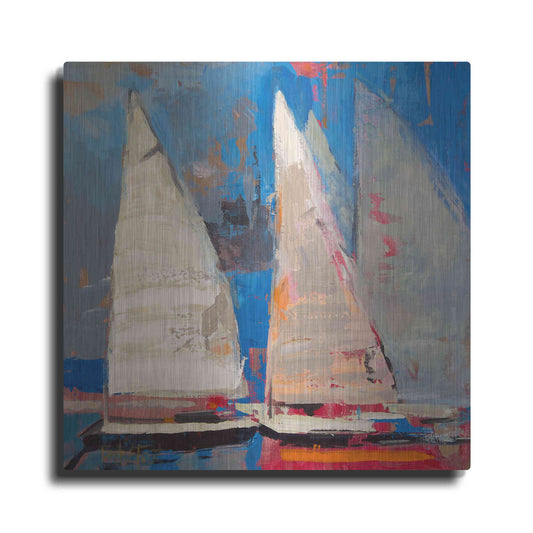 Luxe Metal Art 'Ghost Sailing' by Beth Forst, Metal Wall Art