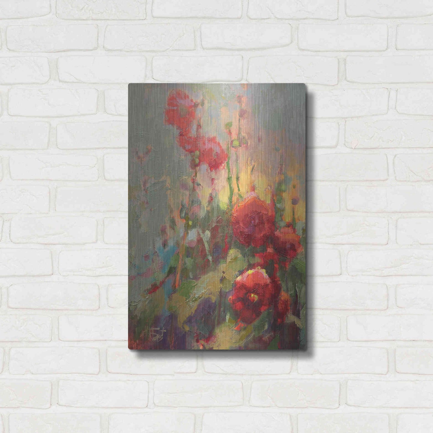 Luxe Metal Art 'Hannah’s Cherry Bomb' by Beth Forst, Metal Wall Art,16x24