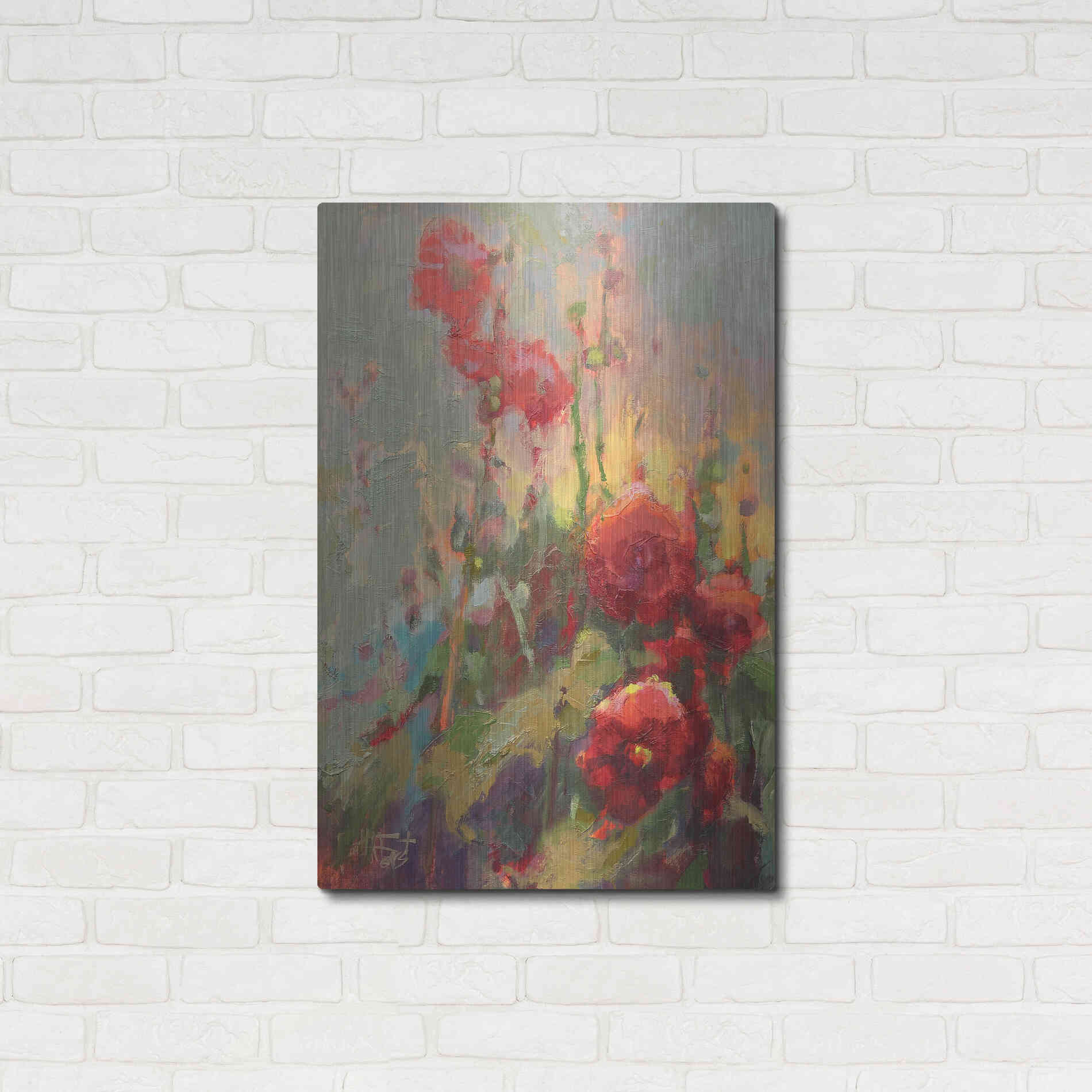 Luxe Metal Art 'Hannah’s Cherry Bomb' by Beth Forst, Metal Wall Art,24x36