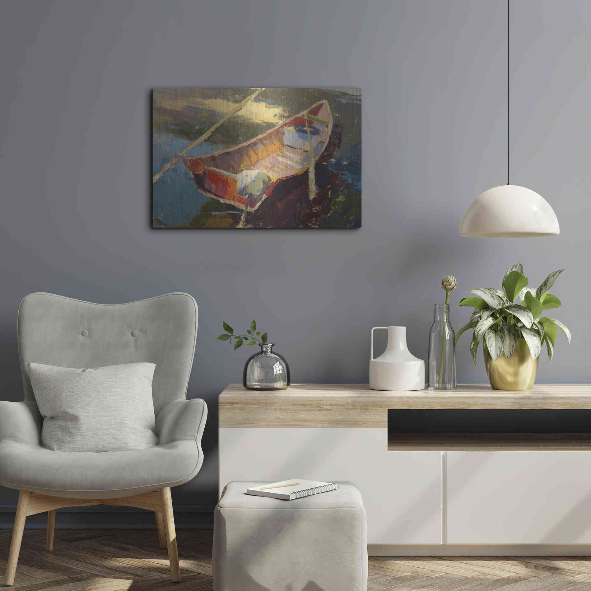 Luxe Metal Art 'Italian Wayfarer' by Beth Forst, Metal Wall Art,24x16