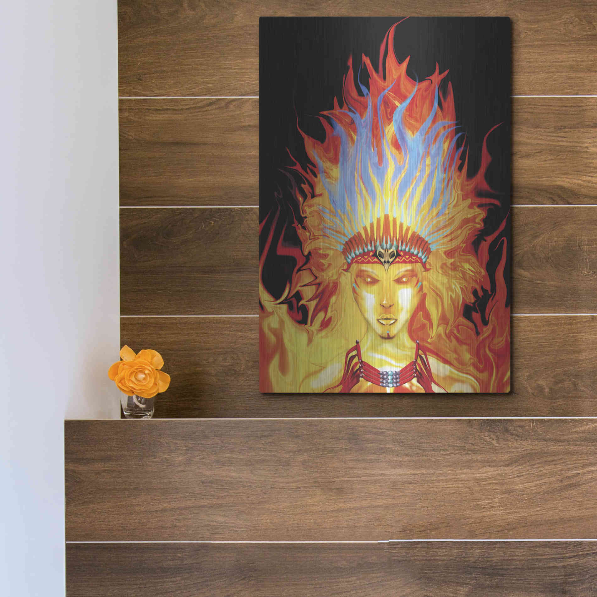 Luxe Metal Art 'Totem' by Michael StewArt, Metal Wall Art,12x16