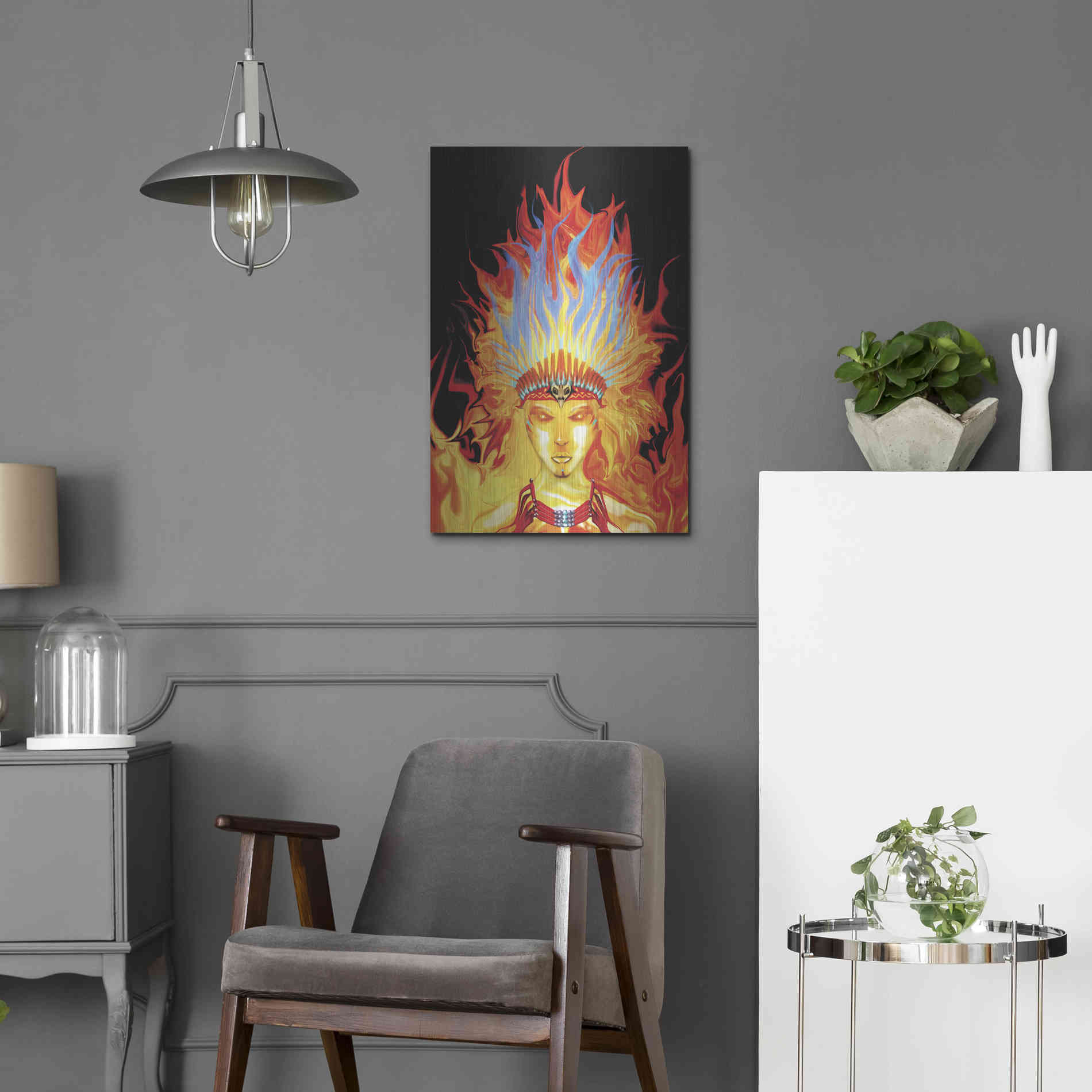 Luxe Metal Art 'Totem' by Michael StewArt, Metal Wall Art,16x24