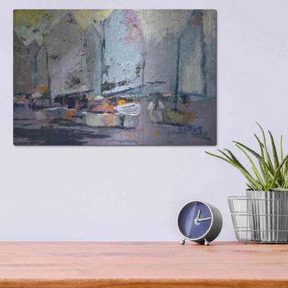 Luxe Metal Art 'Lemon Snickety' by Beth Forst, Metal Wall Art,16x12