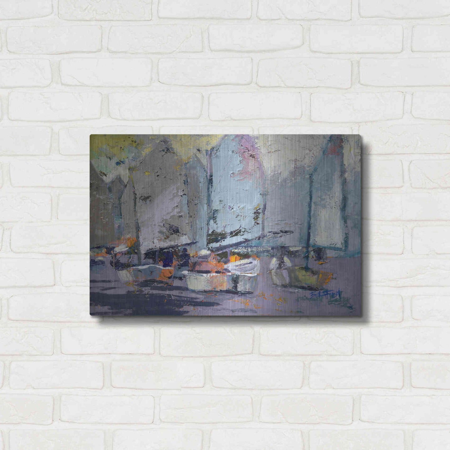 Luxe Metal Art 'Lemon Snickety' by Beth Forst, Metal Wall Art,24x16