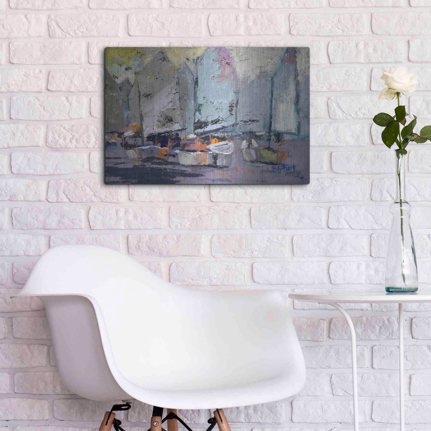 Luxe Metal Art 'Lemon Snickety' by Beth Forst, Metal Wall Art,24x16