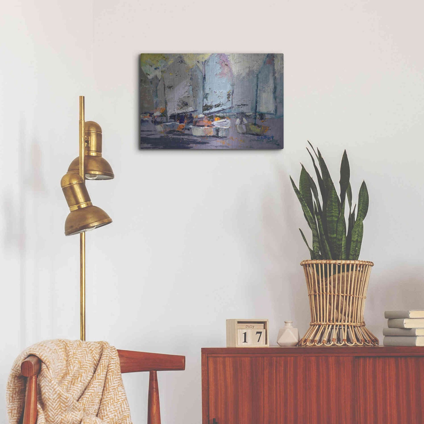 Luxe Metal Art 'Lemon Snickety' by Beth Forst, Metal Wall Art,24x16