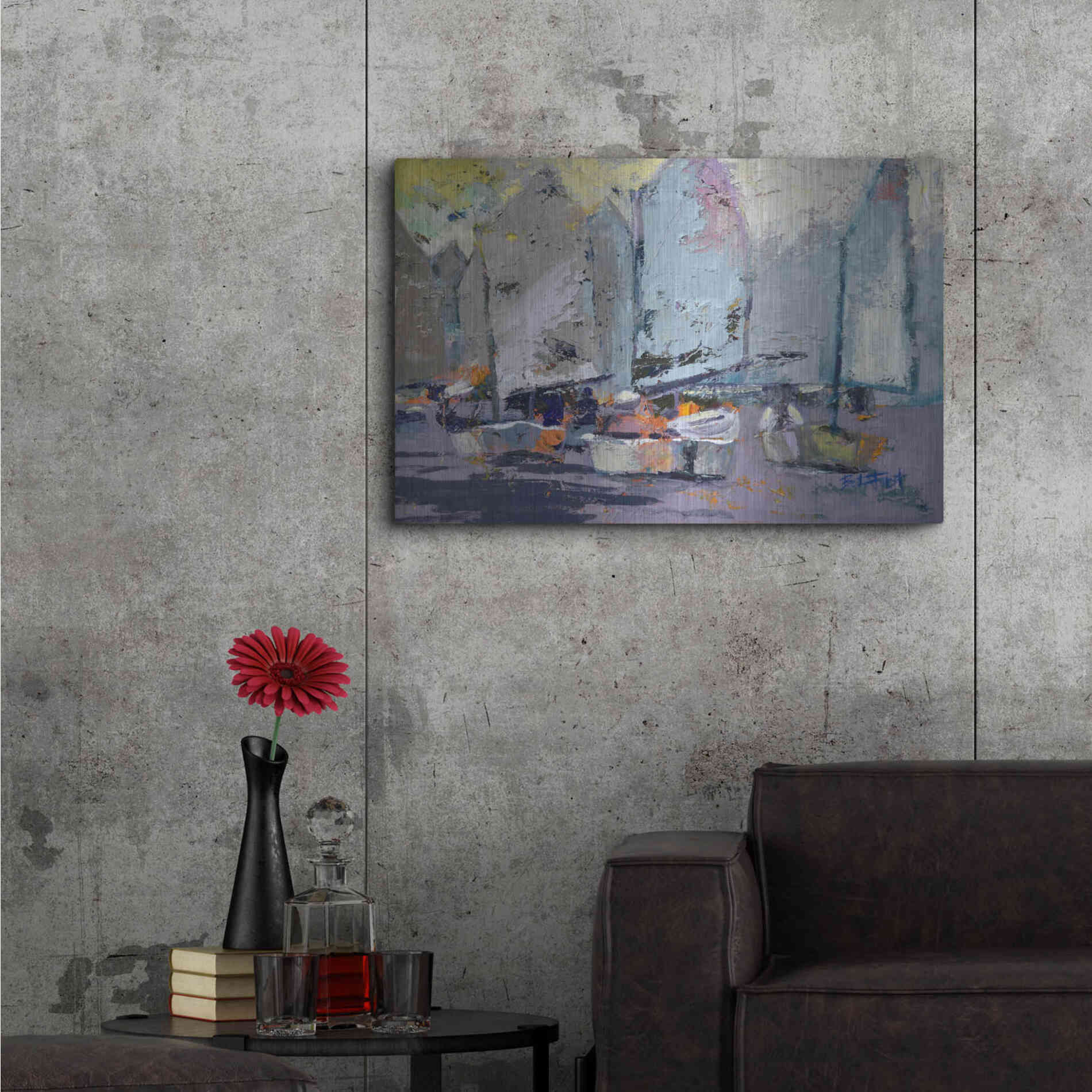 Luxe Metal Art 'Lemon Snickety' by Beth Forst, Metal Wall Art,36x24