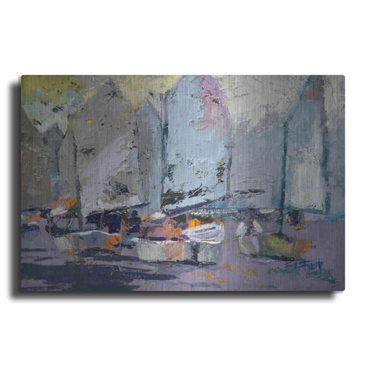 Luxe Metal Art 'Lemon Snickety' by Beth Forst, Metal Wall Art