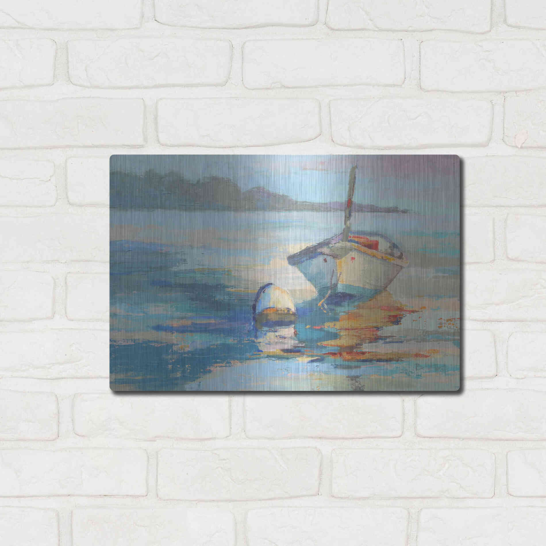 Luxe Metal Art 'Monhegan Island Taxi' by Beth Forst, Metal Wall Art,16x12