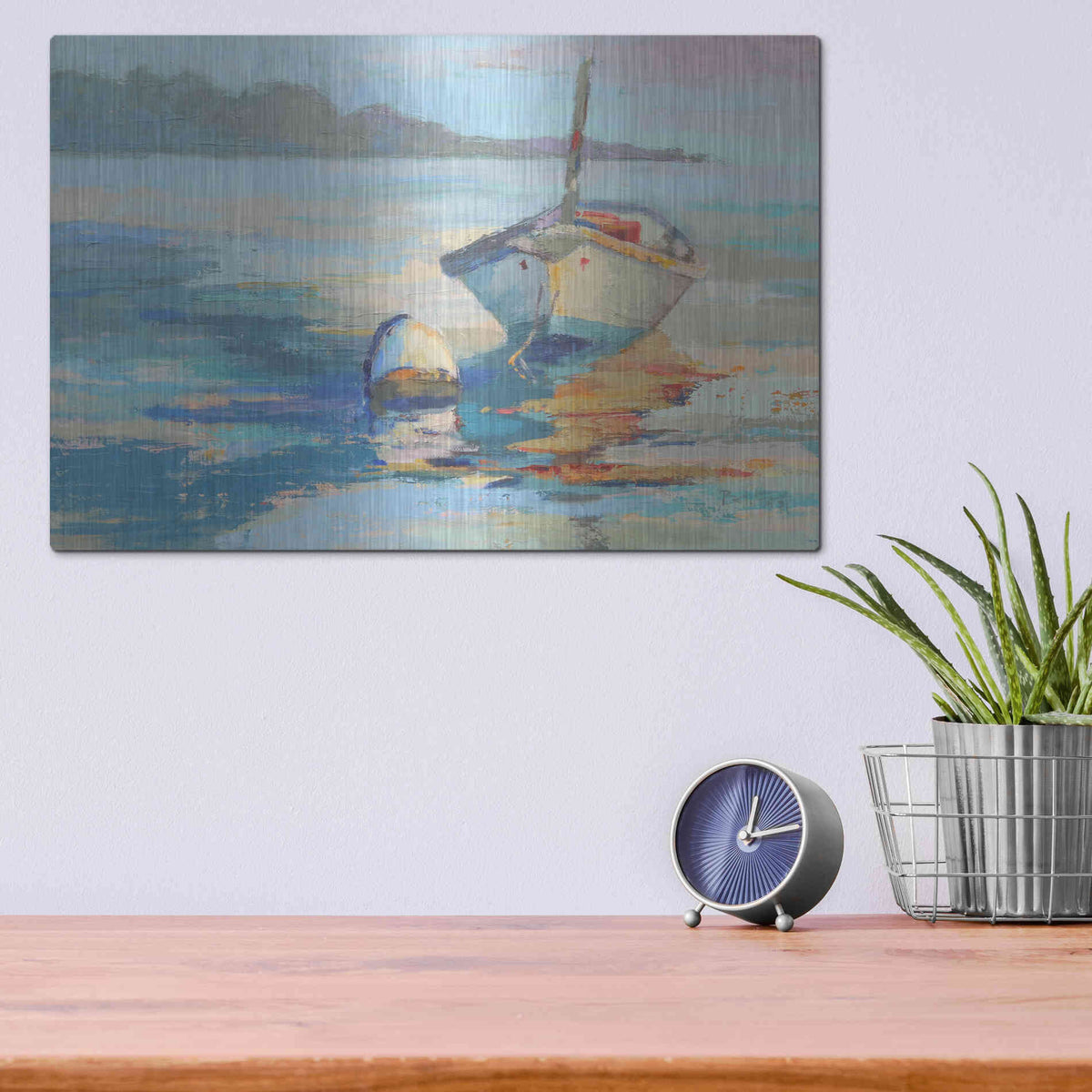 Luxe Metal Art 'Monhegan Island Taxi' by Beth Forst, Metal Wall Art,16x12