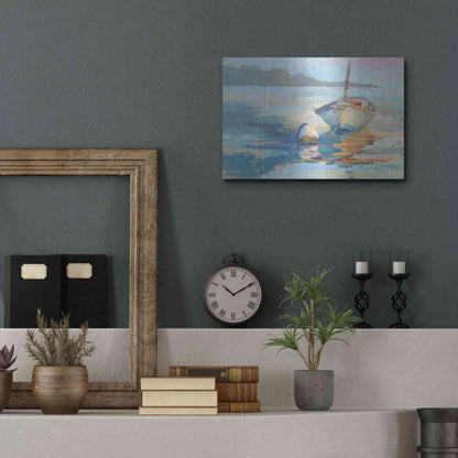 Luxe Metal Art 'Monhegan Island Taxi' by Beth Forst, Metal Wall Art,16x12