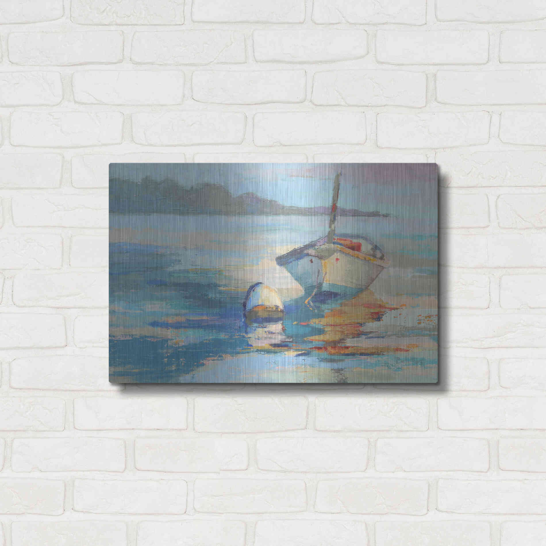 Luxe Metal Art 'Monhegan Island Taxi' by Beth Forst, Metal Wall Art,24x16