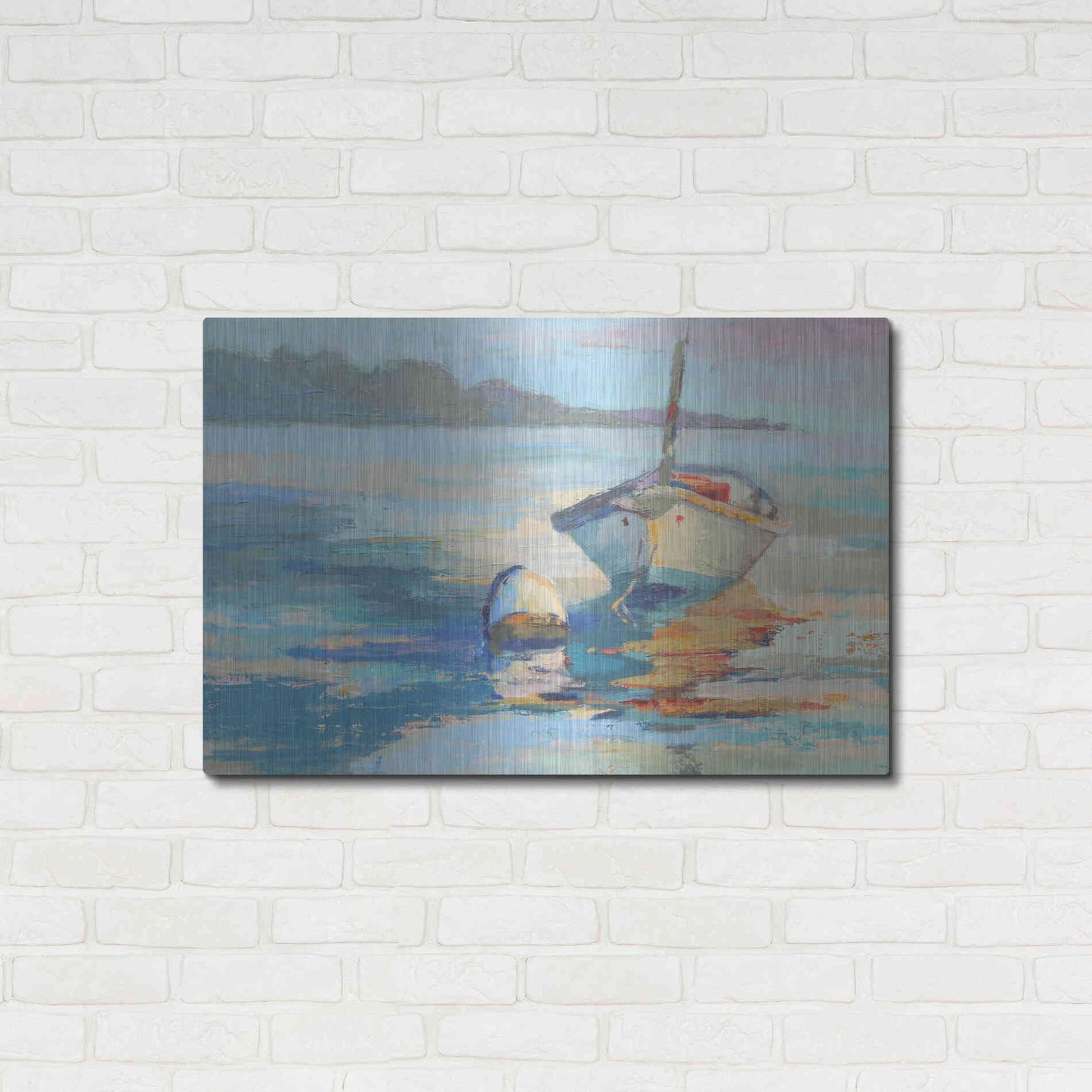 Luxe Metal Art 'Monhegan Island Taxi' by Beth Forst, Metal Wall Art,36x24