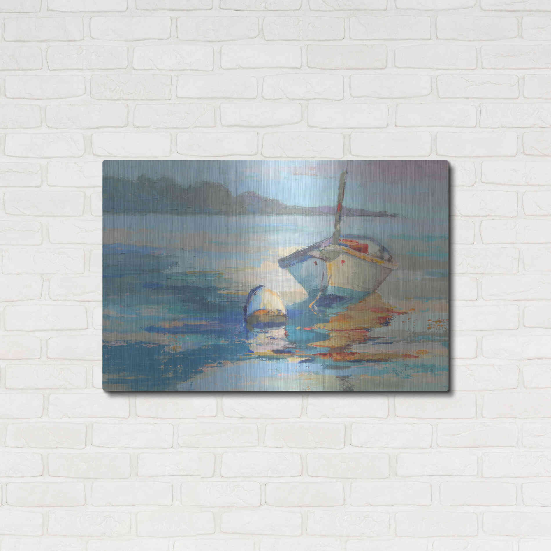 Luxe Metal Art 'Monhegan Island Taxi' by Beth Forst, Metal Wall Art,36x24