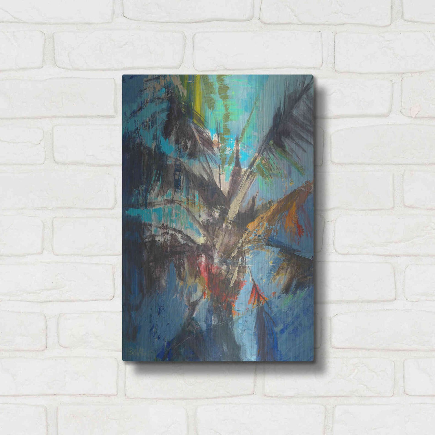 Luxe Metal Art 'Palm Sunday' by Beth Forst, Metal Wall Art,12x16