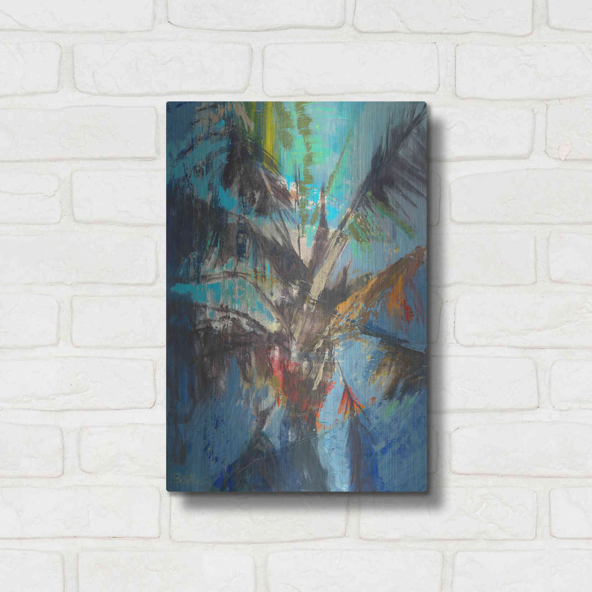 Luxe Metal Art 'Palm Sunday' by Beth Forst, Metal Wall Art,12x16