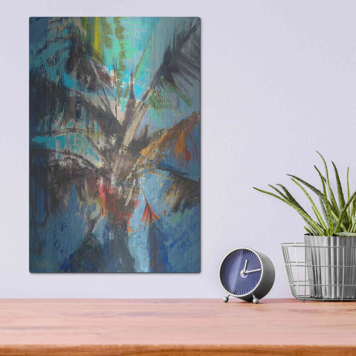 Luxe Metal Art 'Palm Sunday' by Beth Forst, Metal Wall Art,12x16