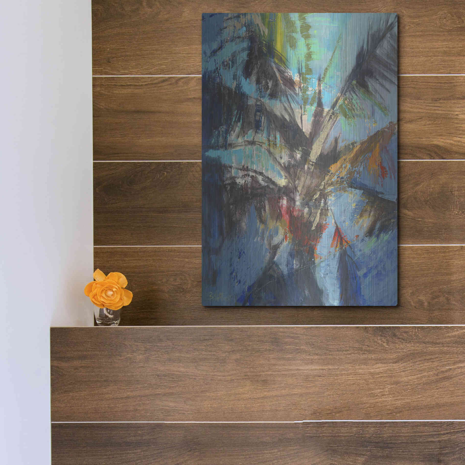 Luxe Metal Art 'Palm Sunday' by Beth Forst, Metal Wall Art,12x16