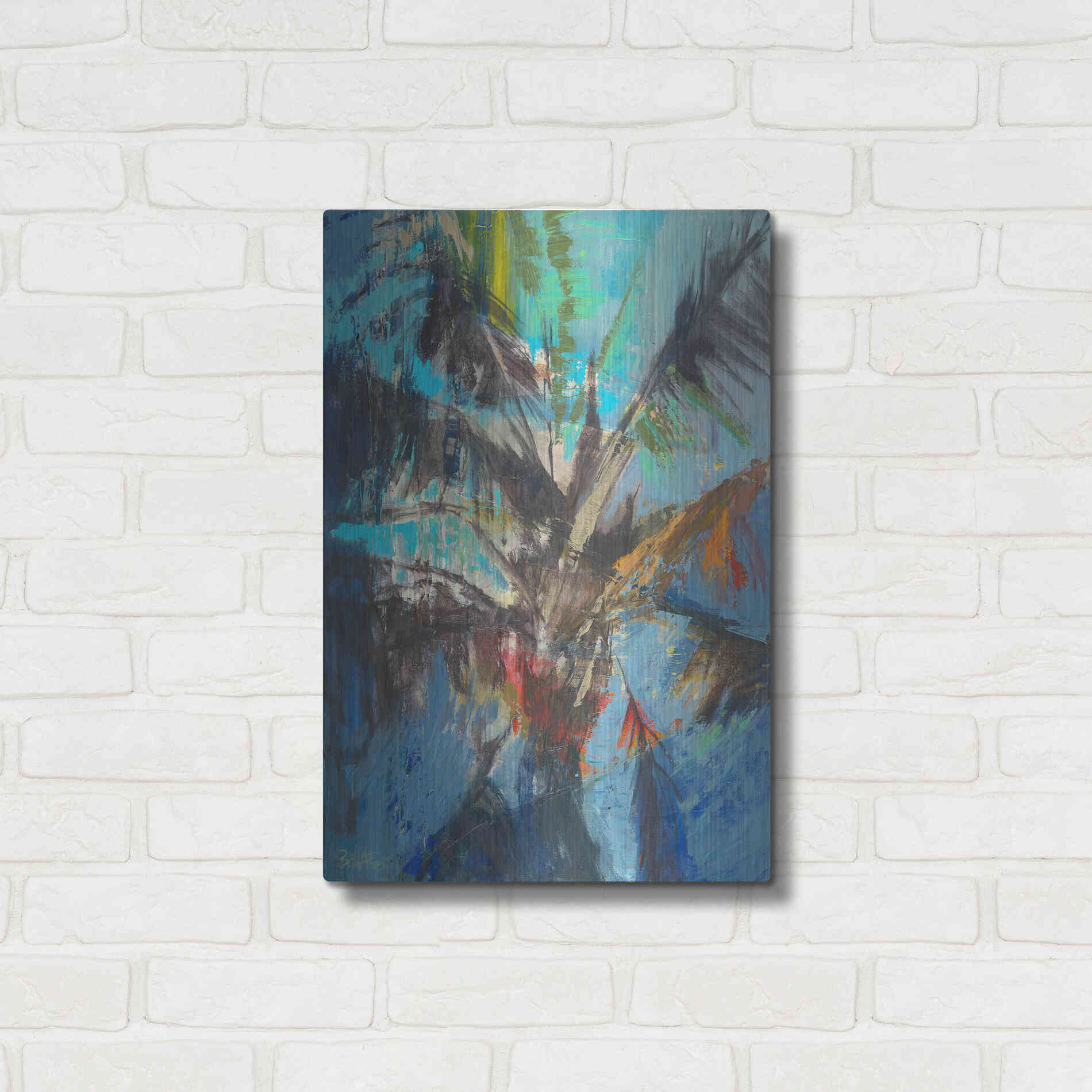 Luxe Metal Art 'Palm Sunday' by Beth Forst, Metal Wall Art,16x24