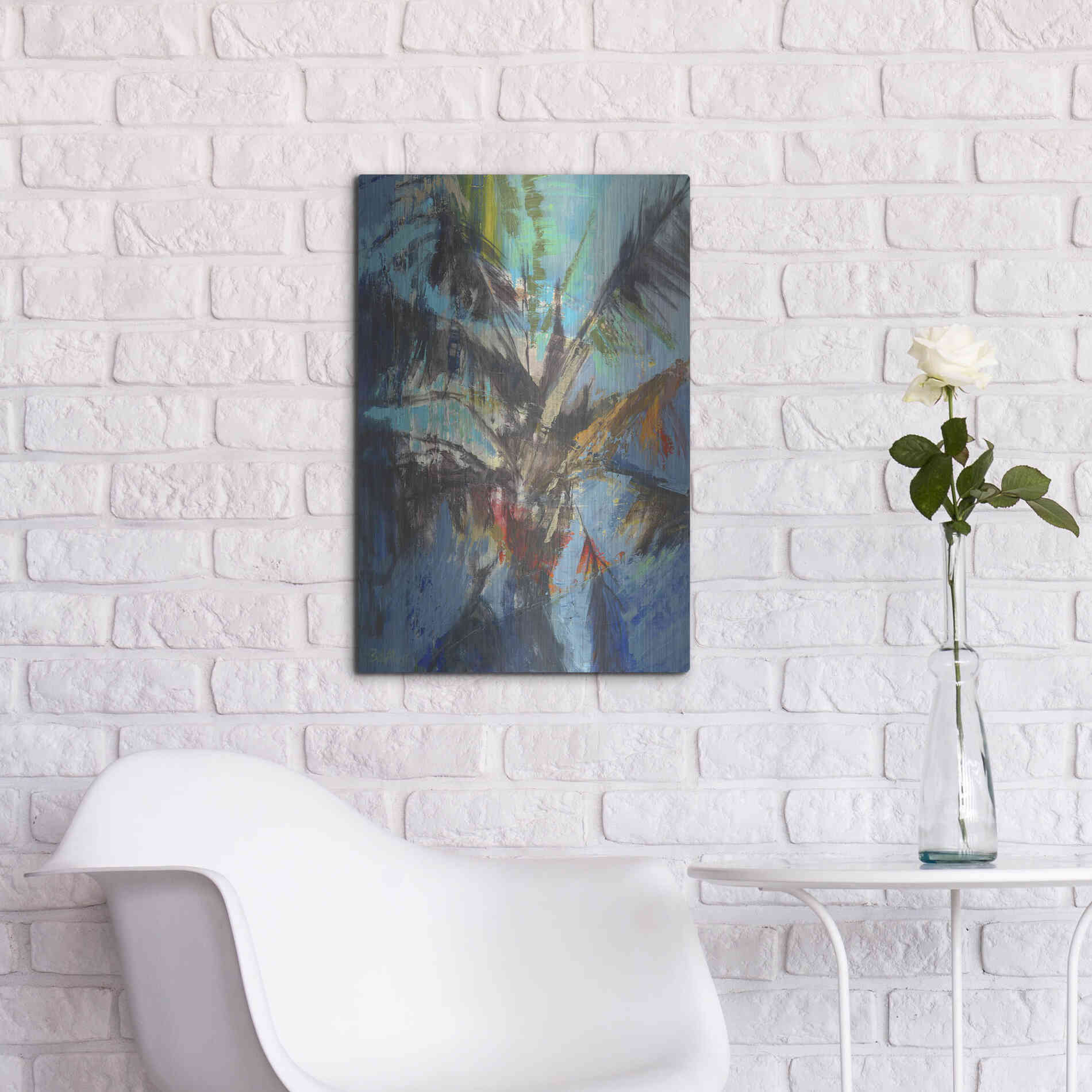 Luxe Metal Art 'Palm Sunday' by Beth Forst, Metal Wall Art,16x24