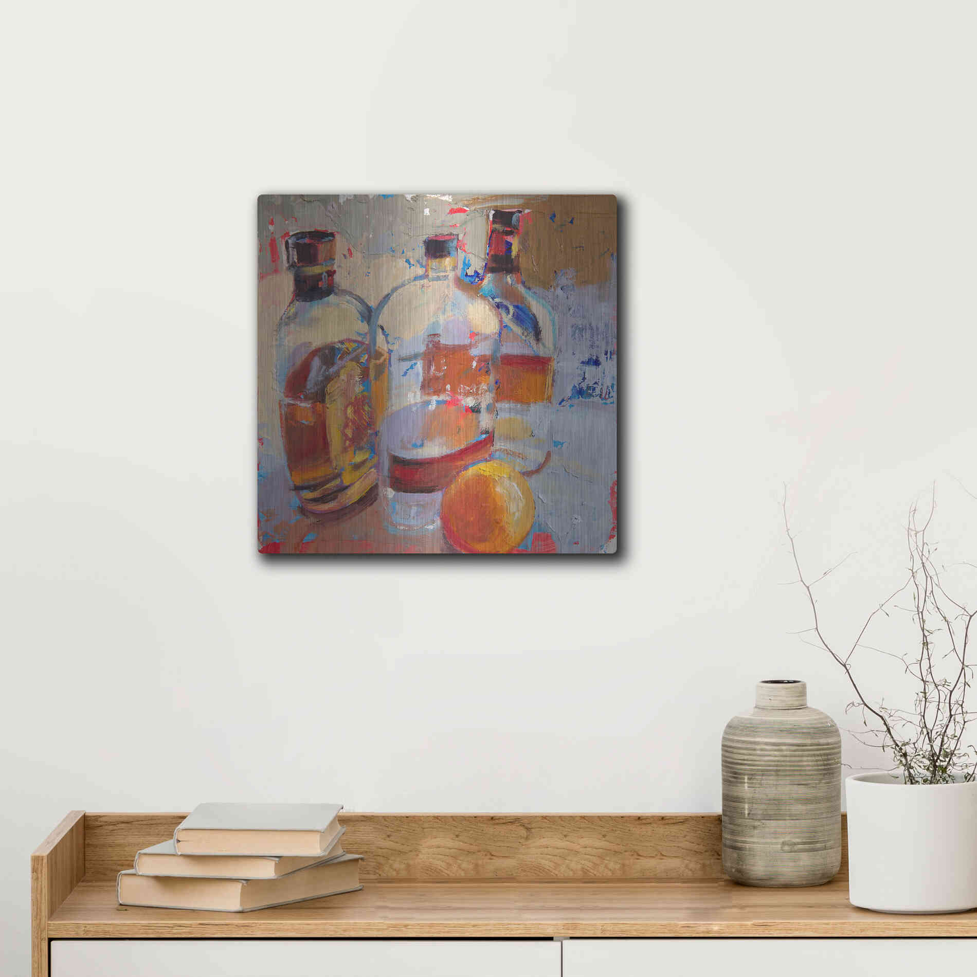 Luxe Metal Art 'Swangin’ & Aswayin’' by Beth Forst, Metal Wall Art,12x12