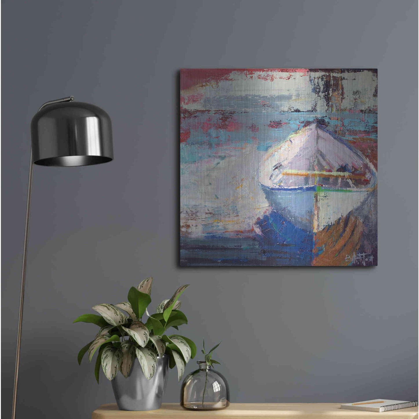 Luxe Metal Art 'Tidal Uber Navigation' by Beth Forst, Metal Wall Art,24x24
