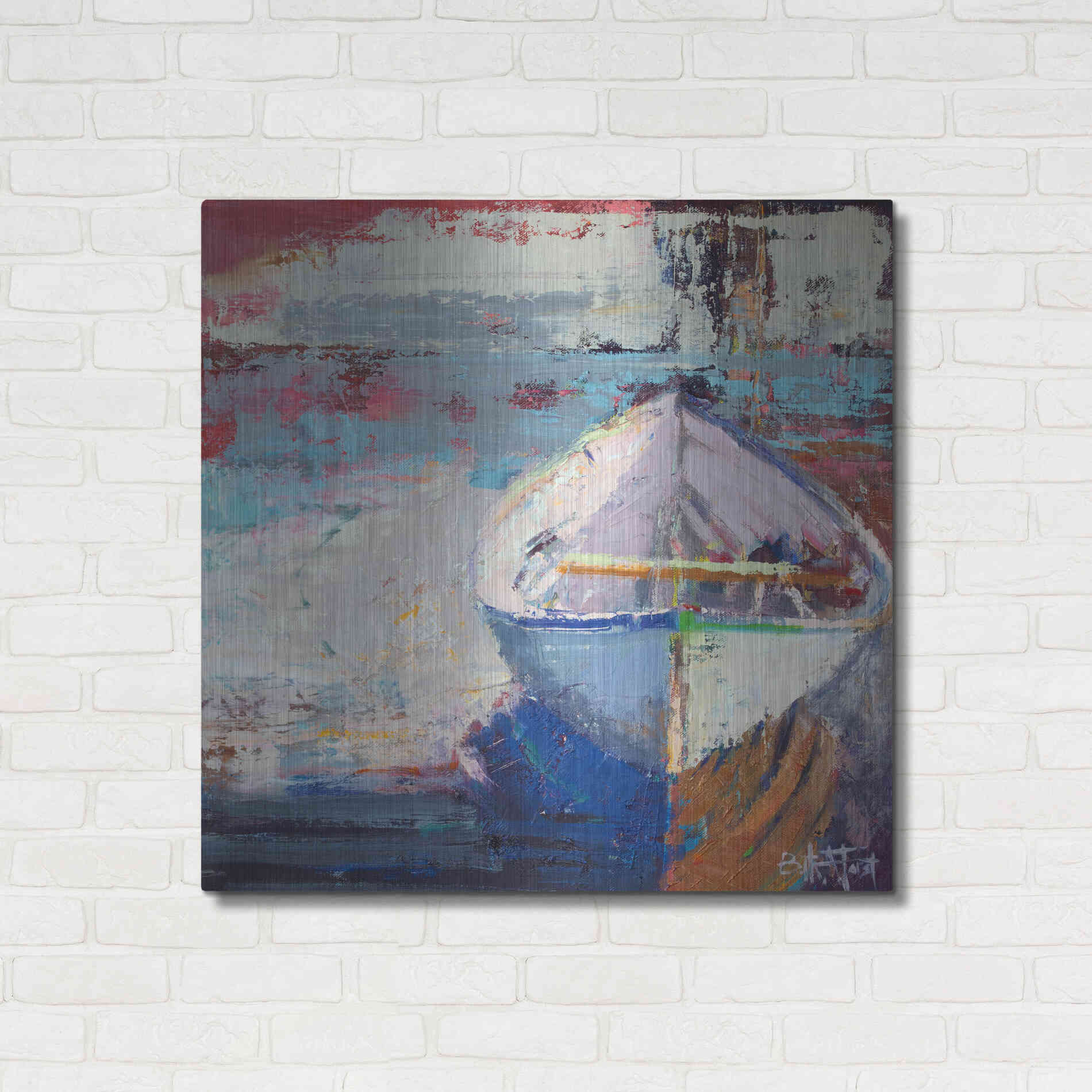 Luxe Metal Art 'Tidal Uber Navigation' by Beth Forst, Metal Wall Art,36x36