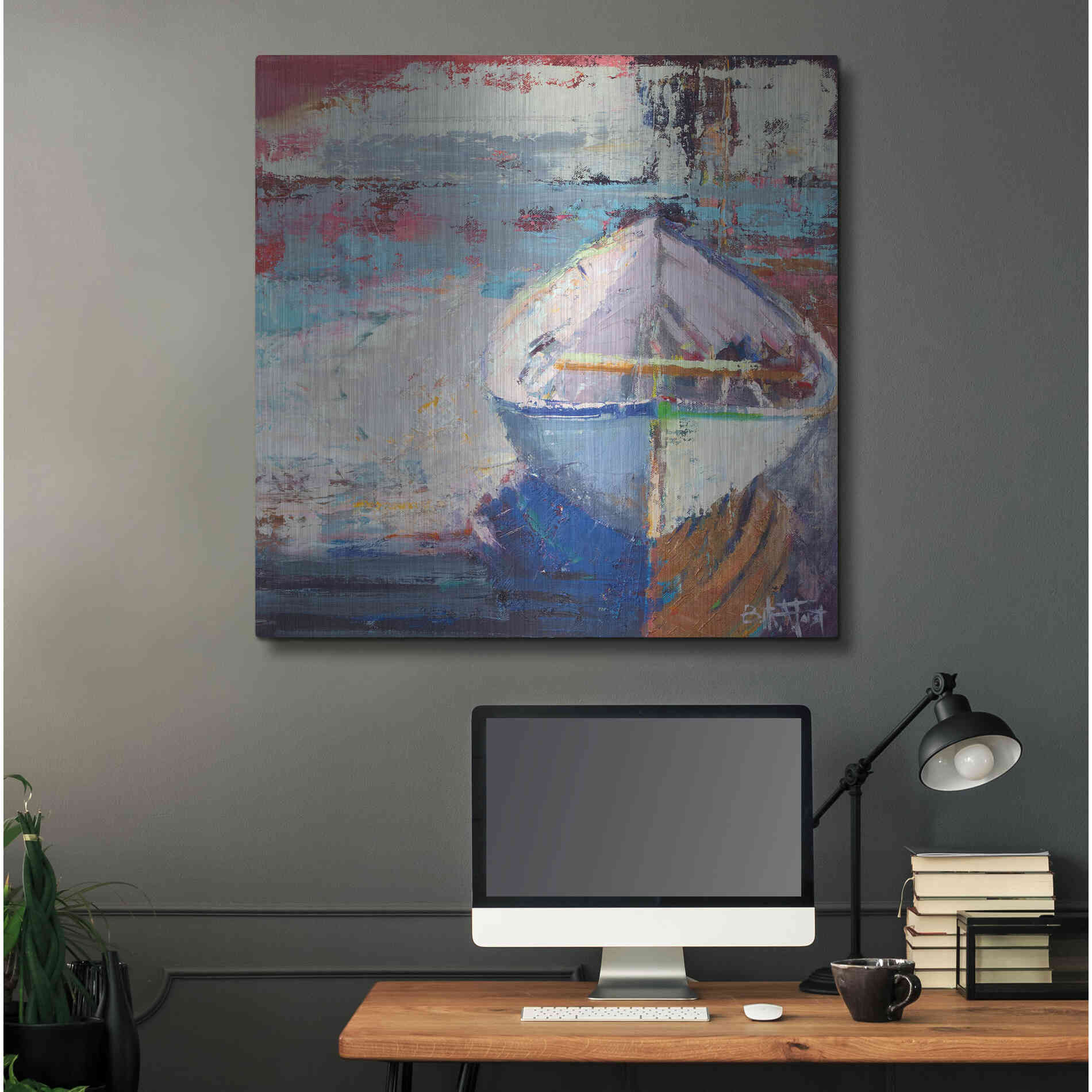 Luxe Metal Art 'Tidal Uber Navigation' by Beth Forst, Metal Wall Art,36x36