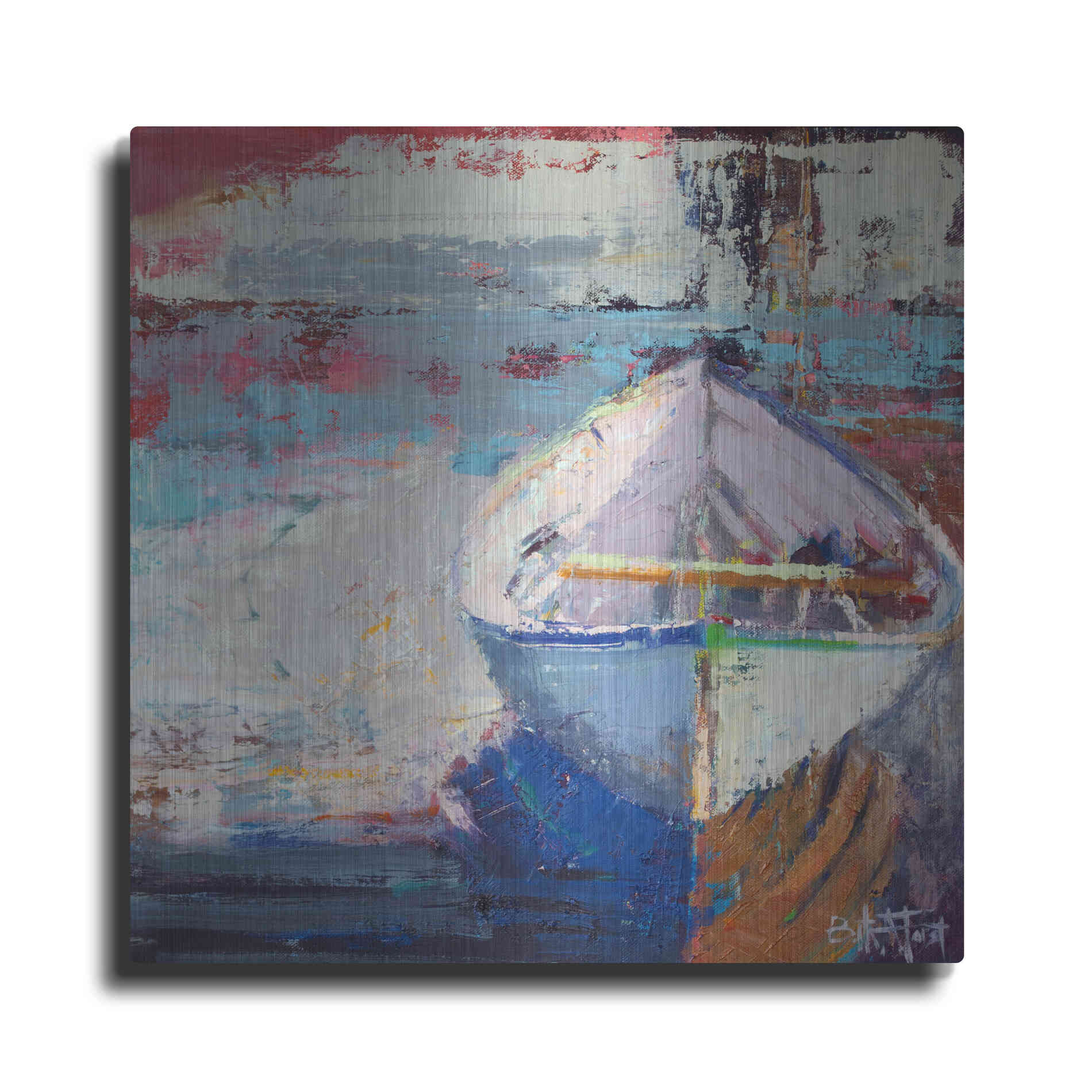 Luxe Metal Art 'Tidal Uber Navigation' by Beth Forst, Metal Wall Art