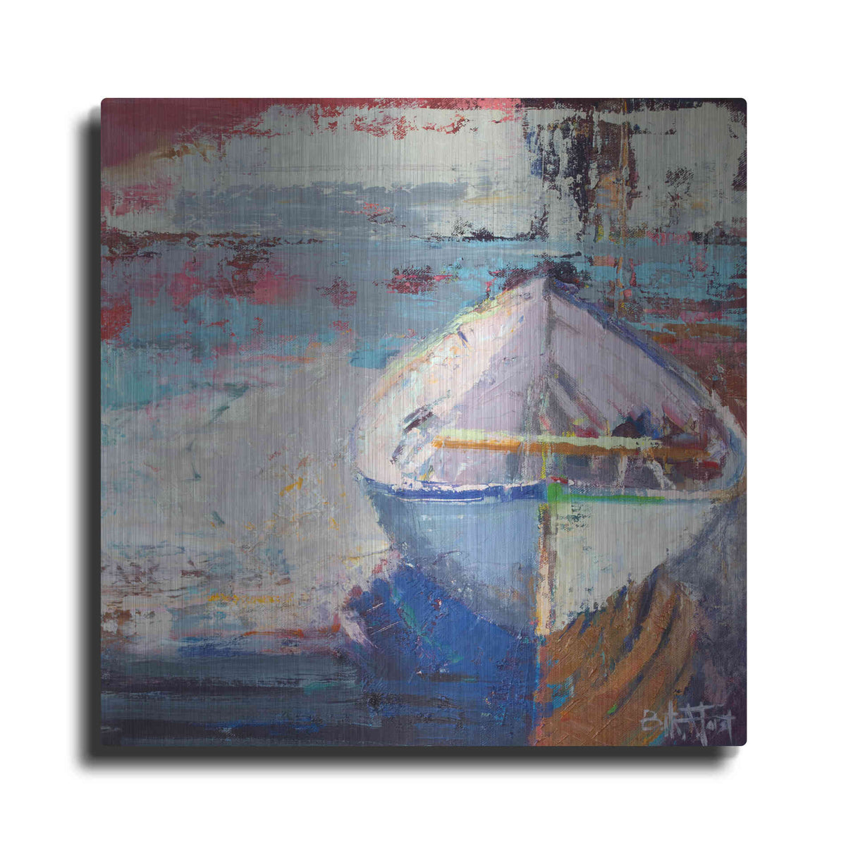 Luxe Metal Art 'Tidal Uber Navigation' by Beth Forst, Metal Wall Art