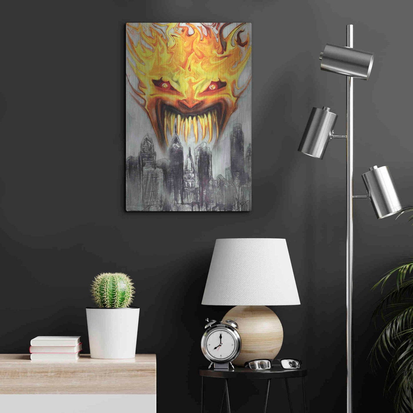 Luxe Metal Art 'Trial' by Fire' by Michael StewArt, Metal Wall Art,16x24