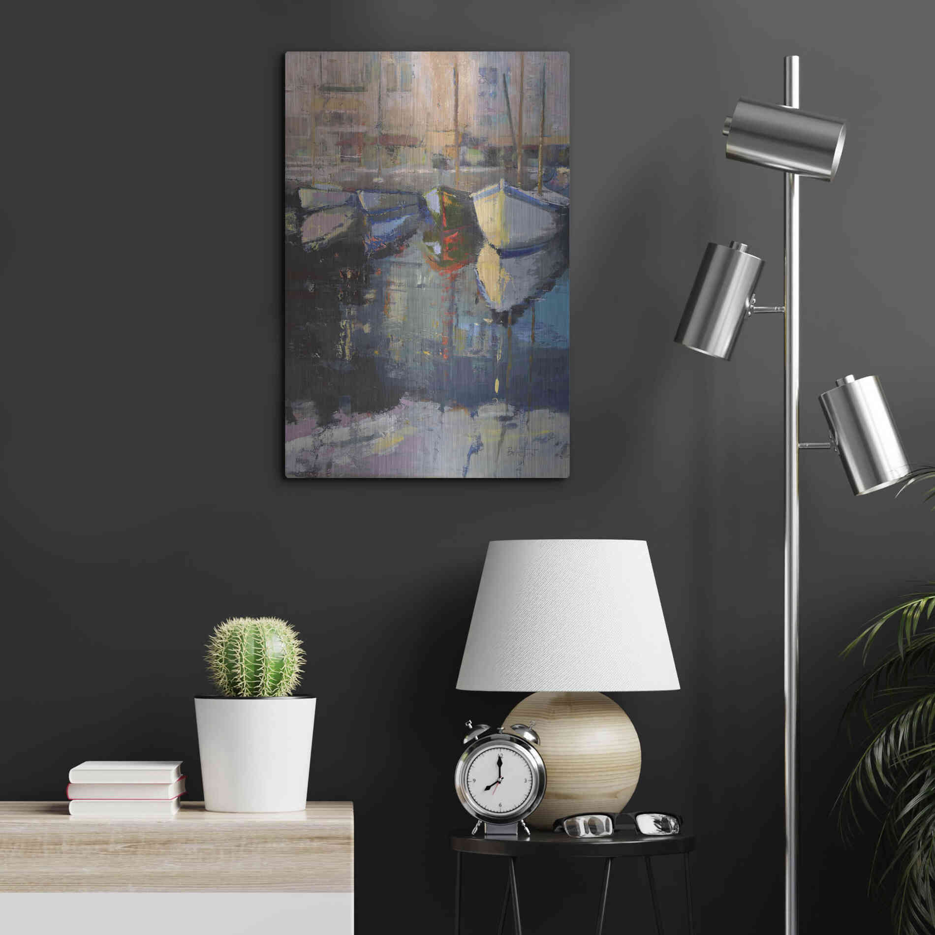 Luxe Metal Art 'Valencia Boats' by Beth Forst, Metal Wall Art,16x24