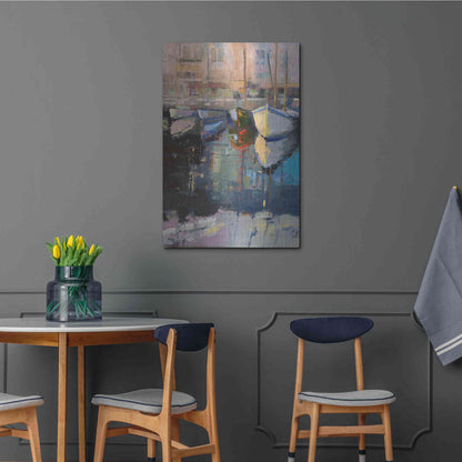 Luxe Metal Art 'Valencia Boats' by Beth Forst, Metal Wall Art,24x36