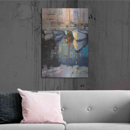 Luxe Metal Art 'Valencia Boats' by Beth Forst, Metal Wall Art,24x36