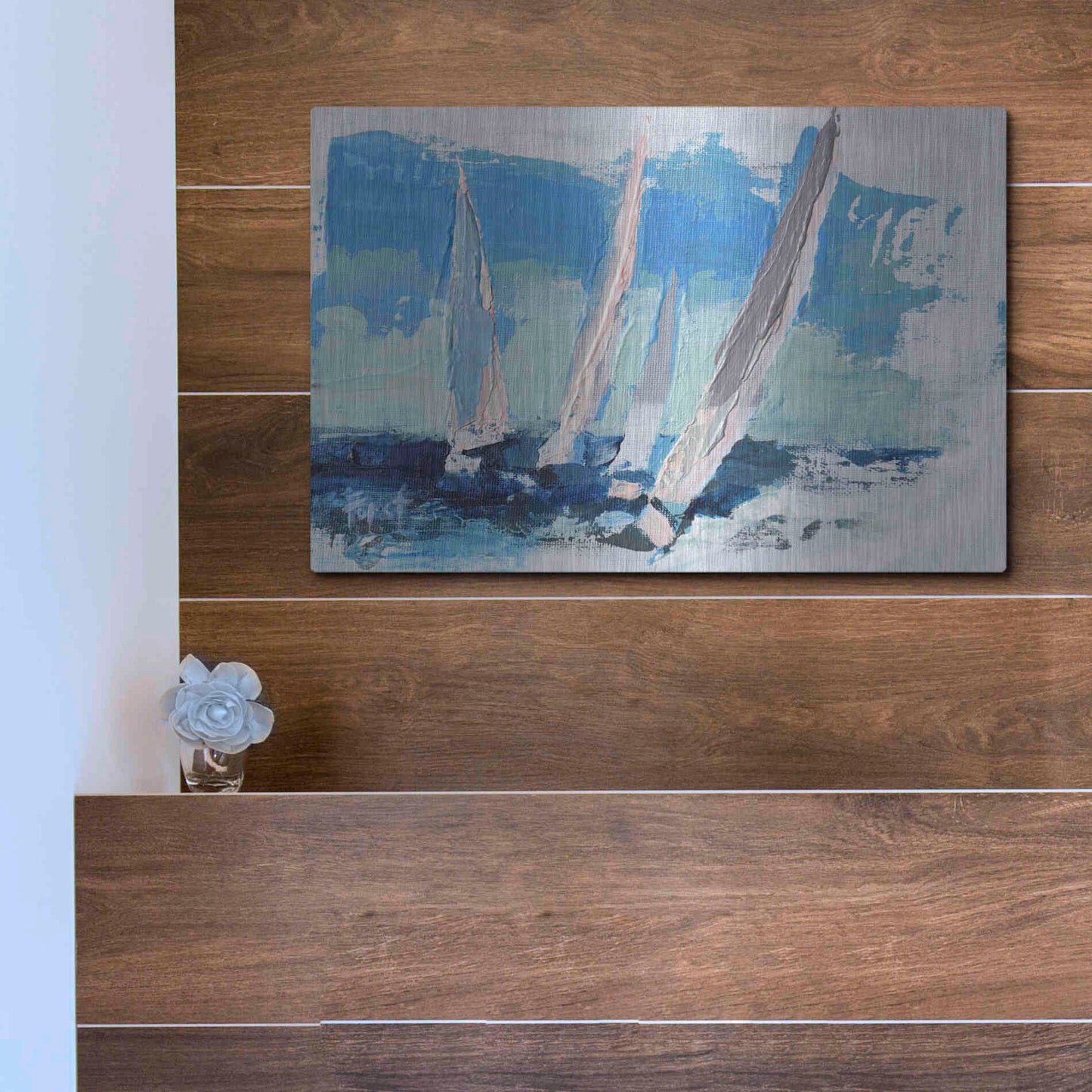 Luxe Metal Art 'Wind Power' by Beth Forst, Metal Wall Art,16x12