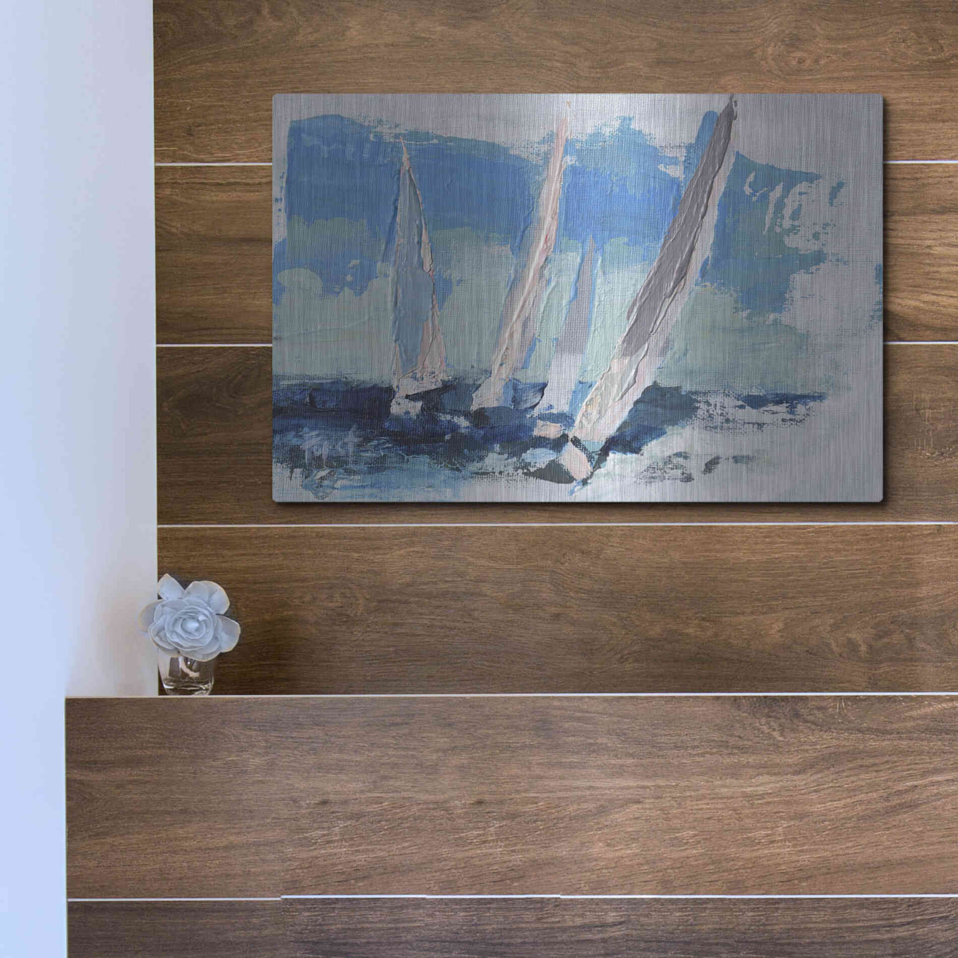 Luxe Metal Art 'Wind Power' by Beth Forst, Metal Wall Art,16x12