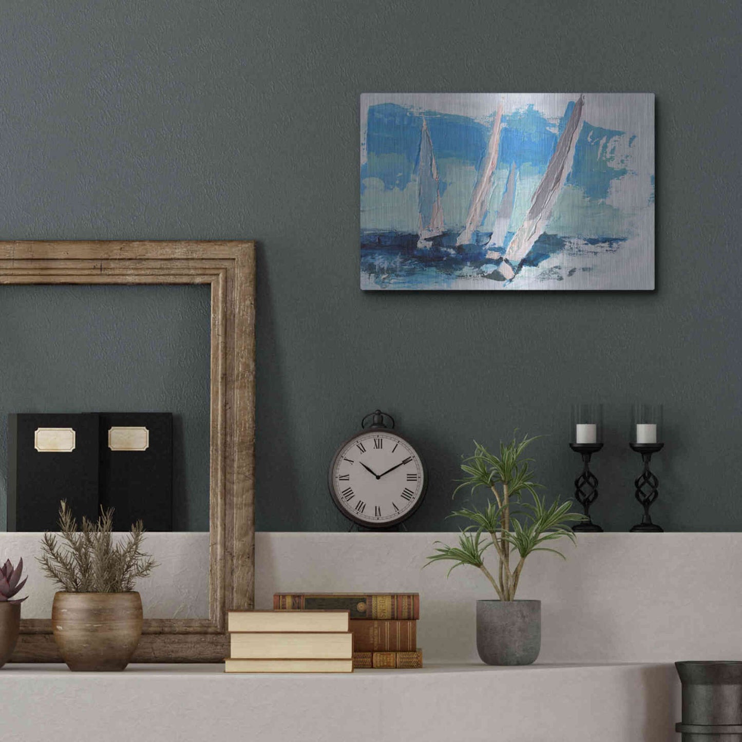 Luxe Metal Art 'Wind Power' by Beth Forst, Metal Wall Art,16x12